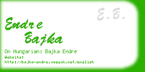 endre bajka business card